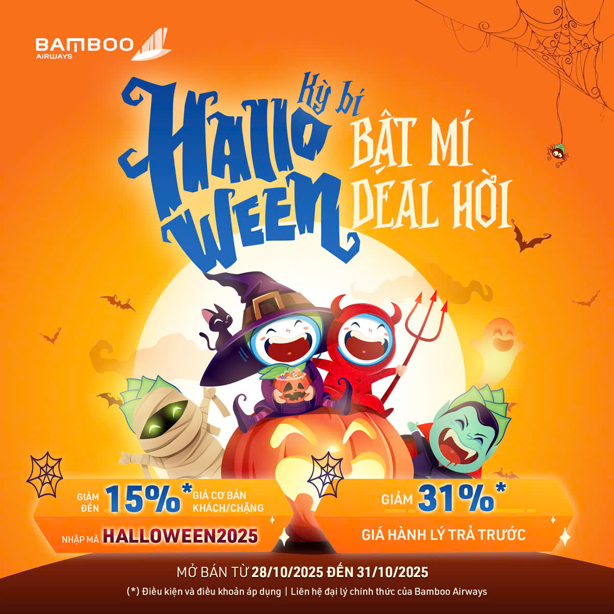 HALLOWEEN KỲ BÍ – BẬT MÍ DEAL HỜI CÙNG BAMBOO AIRWAYS