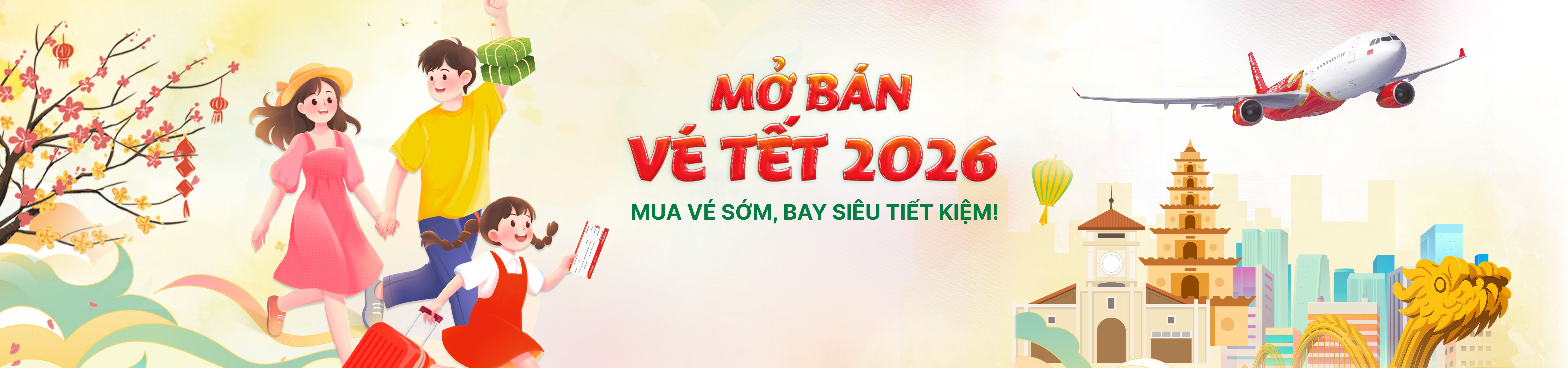 Vé máy bay Tết Vietjet Air – Săn giá rẻ, số lượng có hạn