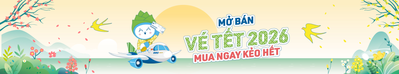 Vé máy bay Tết Bamboo Airways 2026 – Chuyến bay thoải mái, đúng giờ